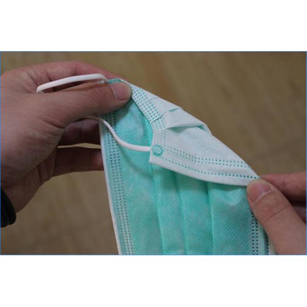 Fluid Resistant Disposable Non Woven Face Mask , Blue Disposable Mouth Mask