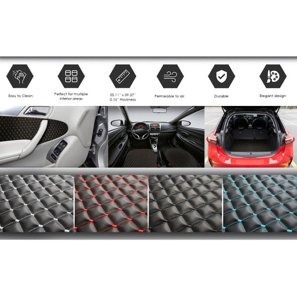 Проницаемый проветрить ткань искусственной кожи Pvc мягкого прикосновения для автокресел