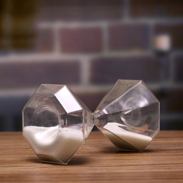 Indoor Wedding Favors Hourglass Custom Diamond Shape Decorate Sandglass With Sliver Sand  GK-SD01