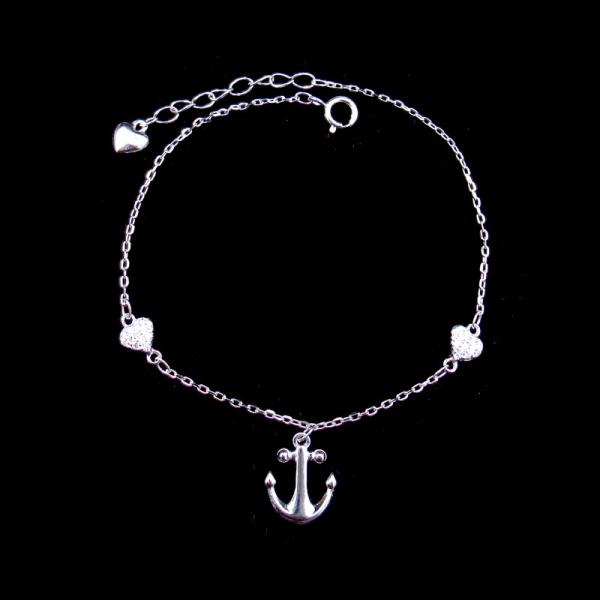 Joia encantador do bracelete 925 de prata do zirconita da menina com projeto de duas estrelas