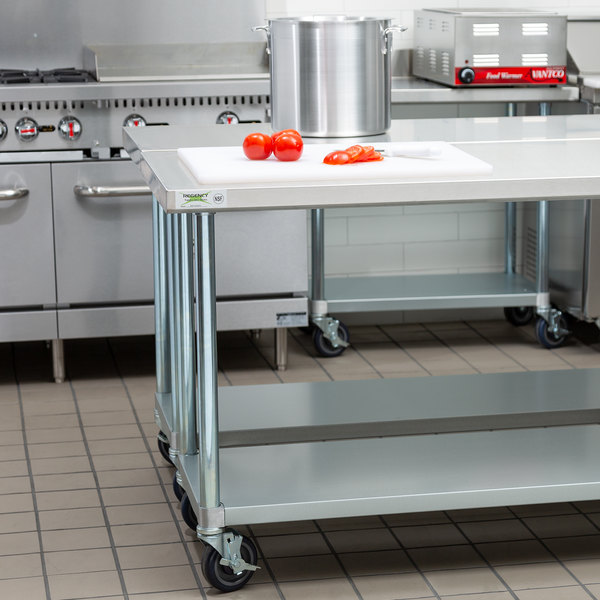 Standard Size Stainless Steel Work Bench Table For Warehouse Load Weight 400lbs