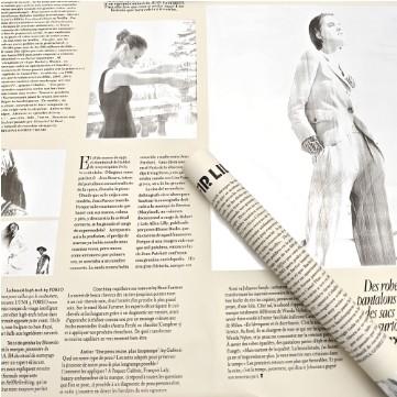 Waterproof Retro English Newspaper Flower Wrapping Paper in 57*57cm Size for Fashion Weekly Girls Series
