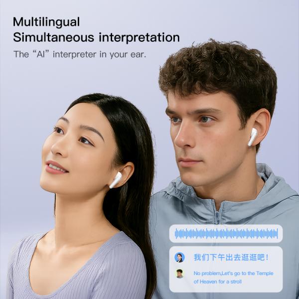 Wireless Headphones Color Screen Noise Reduction Earphones Real-time Information