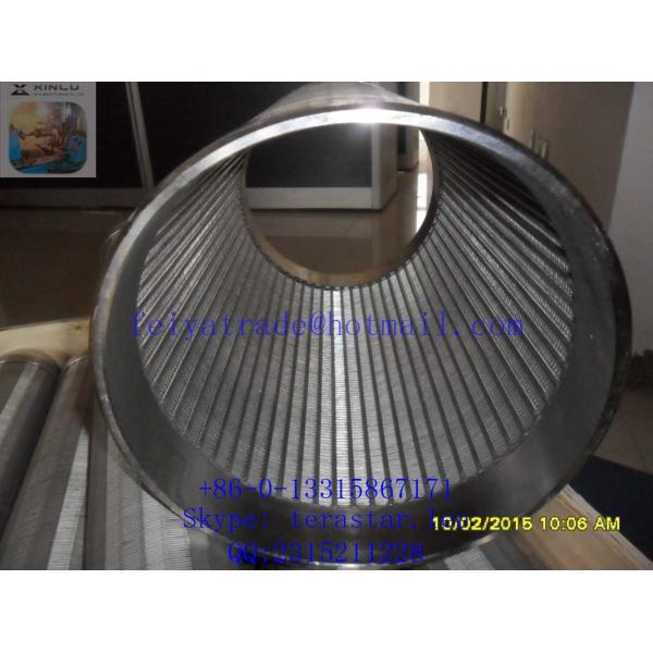 wire wound stainless steel screen pipe / wedge wire screen tube /  perfect roundness water well screens