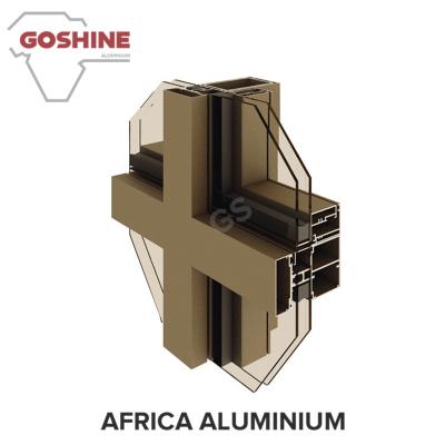 Wholesale fully concealed frame glass curtain wall aluminium profile for FIJI
