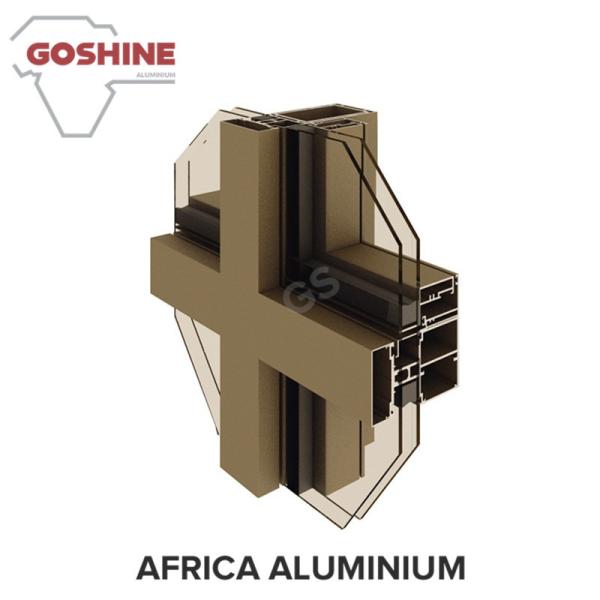 Foshan 6063 T5 Aluminum curtain wall Profile for Custom Design Made for Tanzania