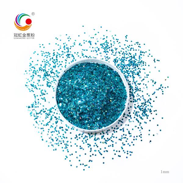 3mm Starry Heart Round Body PET Glitter Powder For Party Wedding Decoration