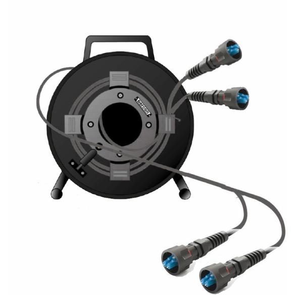 PC Пластиковый PCD380 Развертываемый тактический волоконно-оптический кабельный ролик Неразрывный пустой кабельный барабанный барабан