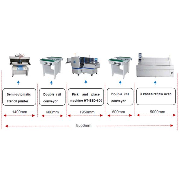 Max 600*300mm PCB LED DOB Making SMT Machine Auto-Optimization