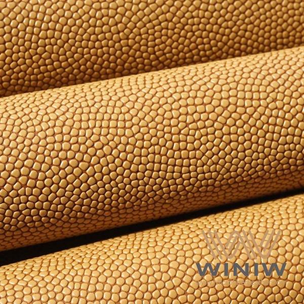 Strong Friction Force and Easy Grasping Synthetic Leather for Basketball