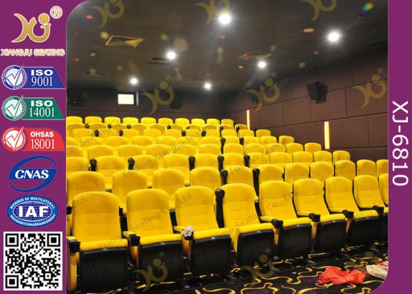 Ergonomically Design Cinema Theater Chairs With Silence Folding Up Seat Pad