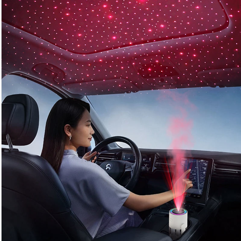 Factory Customized Logo Ultrasonic Mist Mini Portable USB Led Night Light Starry Projector Air Humidifiers for Car