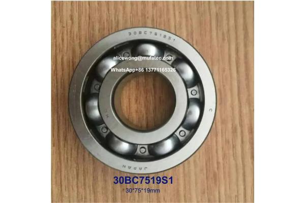 30BC7519S1 Automotive Vehicle Gearbox Bearings Deep Groove Ball Bearings 30x75x19mm