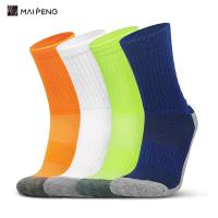 Des chaussettes de football couleur avec coussinet Unisexe Anti-Slip