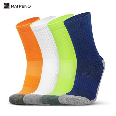Colorful Football Cushioned Compression Socks Unisex Anti Slip Crew Soccer Socks