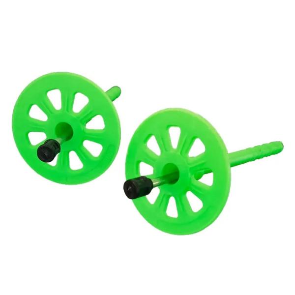 3/4 Inch 50mm Green Plastic Insulation Cap Nails For Insulation