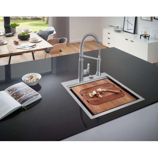Round Double Bowl Undermount Sink With Drainboard Sink Brushed Surface Australia Style
