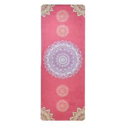 Foldable Travel Suede Yoga Mat Eco Friendly Fitness Pilates Natural Rubber Yoga Mat