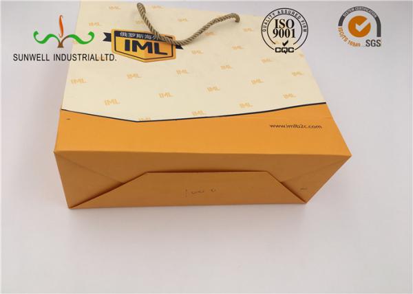 Eco Friendly Cardboard Shopping Bags With Round String Handles , Printed Your Own Logo