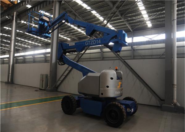 Four Automatic Hydraulic Legs Portable Man Lift Self Propelled Stable Working Performacne