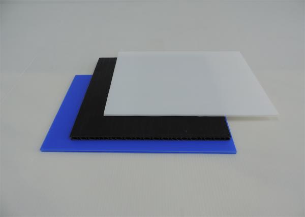Corona Treatment Corrugated Plastic Sheets 4x8 Black White Blue