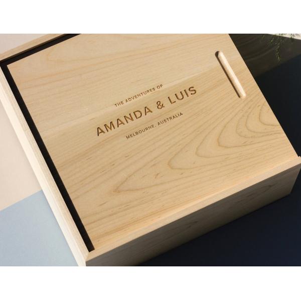 Modern Minimalist Custom Memory Box for Personalized Logo Keepsakes and Storage Holders