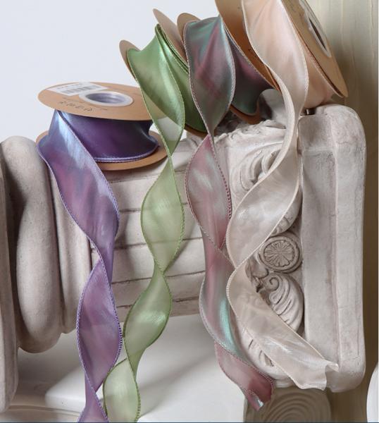 Handmade DIY Material Black Bow Ribbon and Man-Made Silk Texture Fishtail Yarn for Fresh Flower Bouquet Packaging