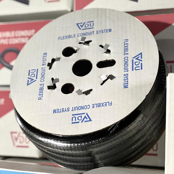UV Resistant Black Plastic Coated Metal Hose For Durable Pvc Coated Steel Conduit