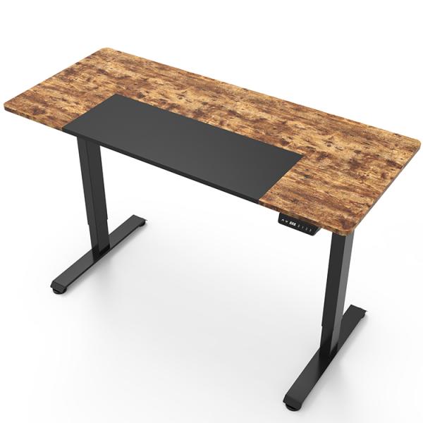 80 кг Двухмоторный электрический сидячий стол для офиса Двухмоторный дизайн деревянного зерна