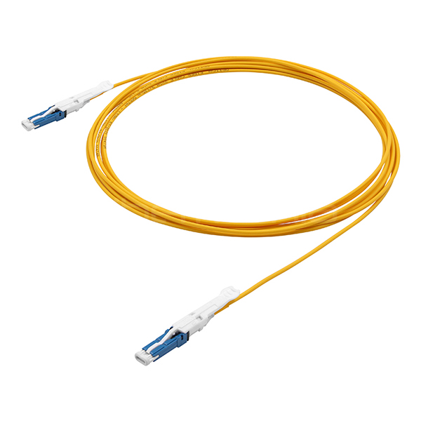 CS UPC To CS UPC Fiber Optic Patch Cable Duplex Single Mode OS2 OFNR 2.0mm Yellow