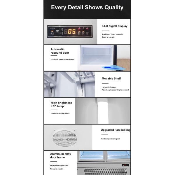 Энергоэффективный 1 2 3 стеклянные двери морозильника с быстрой автоматической задней дверью
