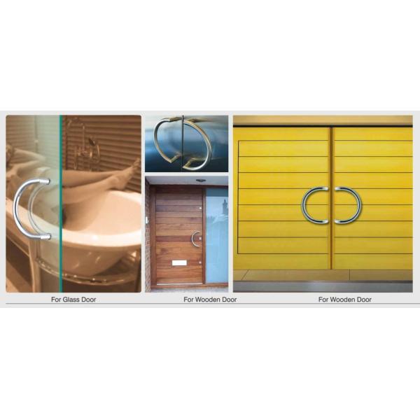 gate handles brass / SUS exterior door handles set Dia. 32mm tub curved design W-DH605 glass shower door  handle
