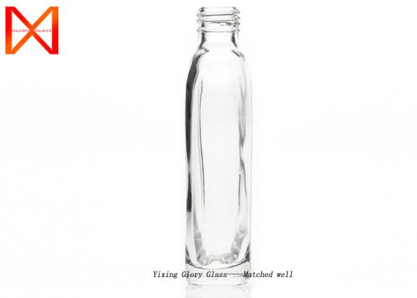 Flint Frosted Clear Empty Glass Containers High Thermal Tolerance For Vodka Wine Gin
