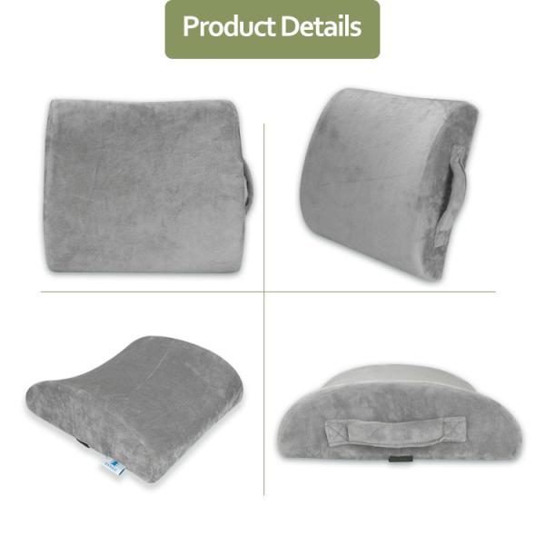 Adjustable Strap Memory Foam Lumbar Support Pillow for Chair and Car Seat CE Approved