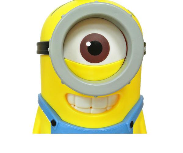 5 - 7 Inch Height Yellow Color Minions Cartoon Shampoo Bottle Made By PVC / ABS Material