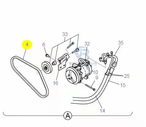 Grupo da correia de Wear Parts YN20M01494D7 V da máquina escavadora de Kobelco Sk75-8