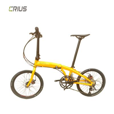 Vélo d'exercice pliant en alliage d'aluminium Crius 20 avec chaîne FSC à 9 vitesses et SMN 4000 Shifer