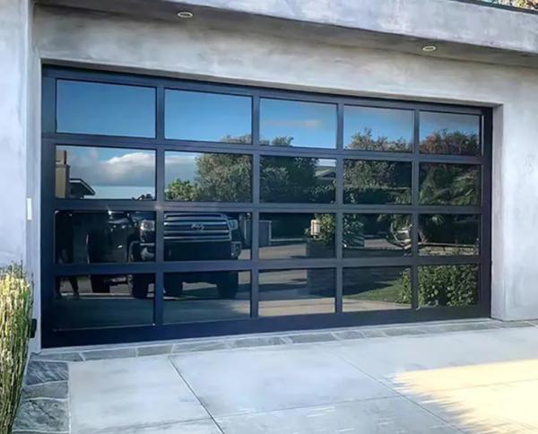 Prova da água  Porta aérea da porta secional de alumínio de vidro industrial das portas da garagem