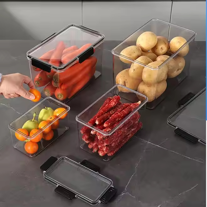 Durable Frozen Sealed Transparent Fresh-keeping Box Food Grade Refrigerator Dedicated Storage Box Food Storage Box