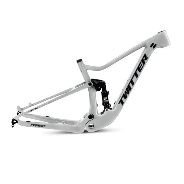 1517 19 Carbon Fiber Full Suspension MTB Frame With DNM Rear Shox