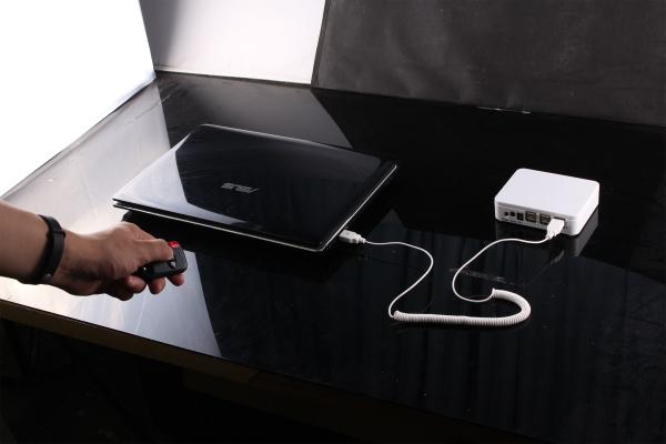 COMER anti theft alarm cable locking devices 1port security alarm display devices for cellphone laptop