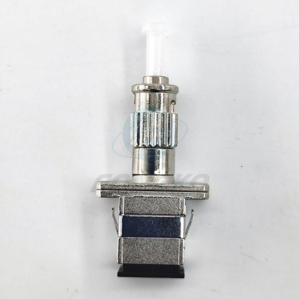 Multimode Metal 50/125 Female To Male Adapter , SC To ST Fiber Optic Hybrid Adapter