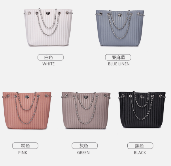 Sheepskin Bucket Womens Shoulder Handbags , Fashionable Skew Across Chain Bag