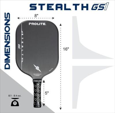 Full Custom Oversized Black Pickleball Paddles PROLITE s Innovative Power and Performance