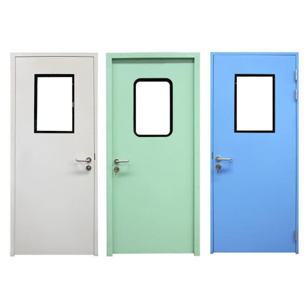 Fire-Rated Cleanroom Steel Door with Chemical-Resistant Coating and Low-Profile Design | CE & UL-Certified