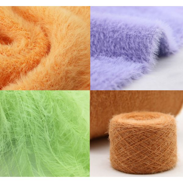 100% Nylon 0.9 cm Feather Yarn Mink Yarn For Knitting Socks / Hats / Gloves