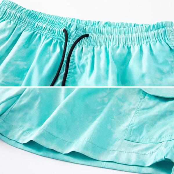 Men's thin breathable sports shorts printed casual beach pants