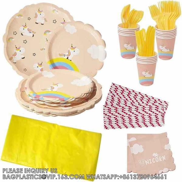 Hot Stamping Unicorn Themed Children'S Birthday Suit Party Supplies Creative Unicorn Party Supplies