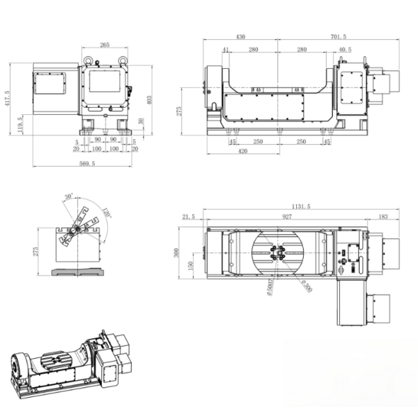 4 Axis Cam CNC Rotary Indexer Table With High Precision Positioning And Patented Roller Gear Cam Mechanism