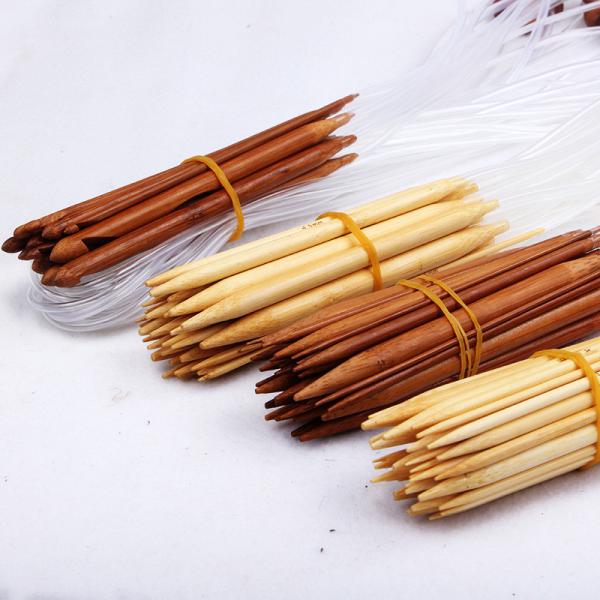 Tubo transparente de bambu natural carbonizado das agulhas de confecção de malhas 60cm da circular para o artesanato